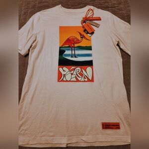 Heron Preston Orange and White Graphic Tee